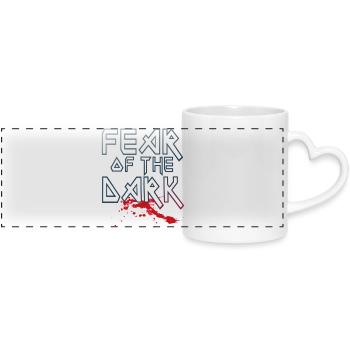 Fear Of The Dark - Mug panoramique avec anse en forme de cœur - blanc - Devant