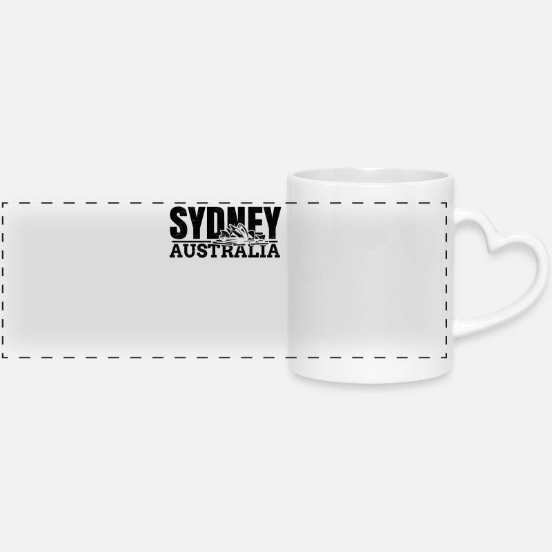 Sydney Australie - Mug panoramique avec anse en forme de cœur - blanc
