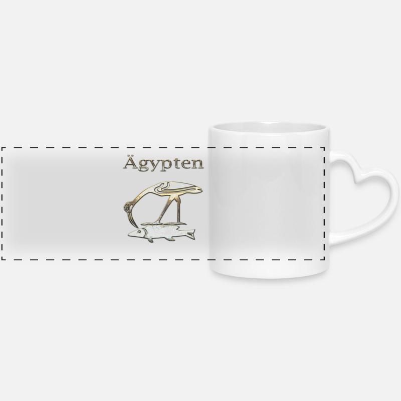 Egypte 85 - Mug panoramique avec anse en forme de cœur - blanc