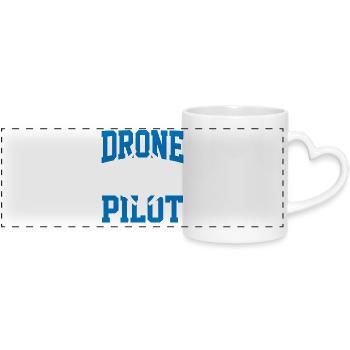 Pilote de drone - Mug panoramique avec anse en forme de cœur - blanc - Devant