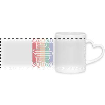 Nouveau médecin gastroentérologue de l’escouade d’infirmières gastro-entérologues - Mug panoramique avec anse en forme de cœur - blanc - Devant