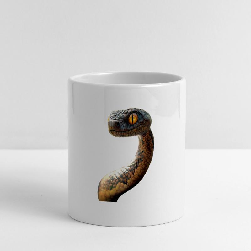 Serpent Python Cobra Mamba Serpent à sonnettes Serpent Mug panoramique avec anse en forme de cœur