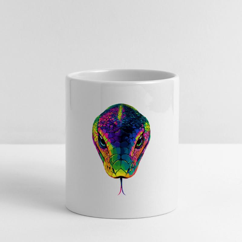 Serpent Python Cobra Mamba Serpent à sonnettes Serpent Mug panoramique avec anse en forme de cœur