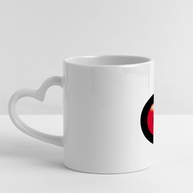 Exploding Skull Panoramic mug with heart handle