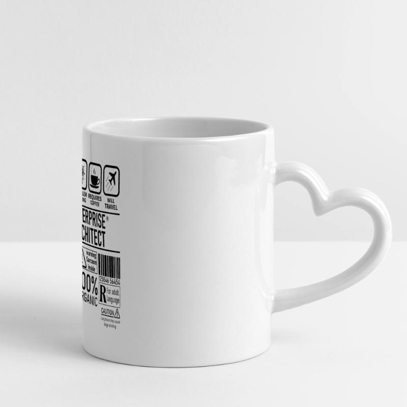 Enterprise Architect multi tasking problem solving Mug panoramique avec anse en forme de cœur