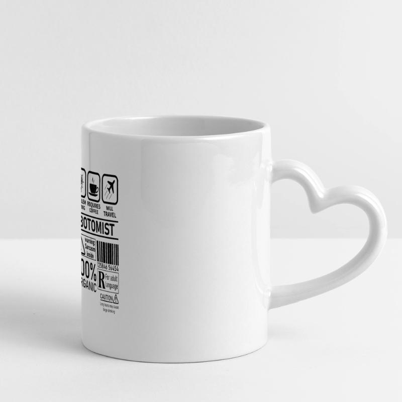 Phlebotomist multi tasking problem solving Panoramic mug with heart handle