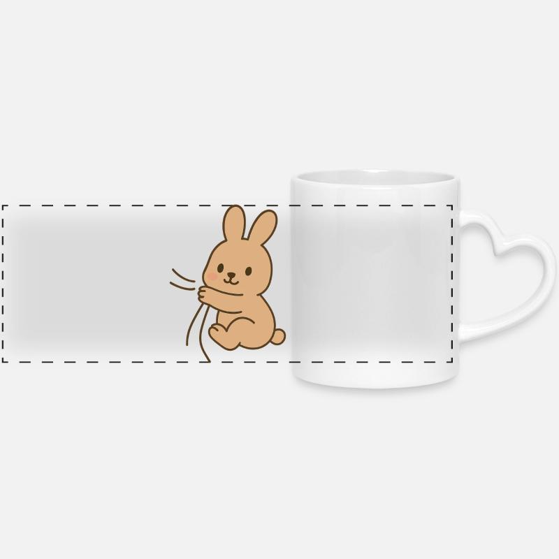 Little Love Bunny - Panoramic mug with heart handle - white