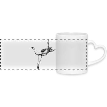 free fly - Panoramatasse mit Herzhenkel - Weiß - Vorne