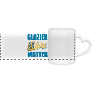 Glazier Work Has Value Respect The Trade - Panoramic mug with heart handle - white - Front
