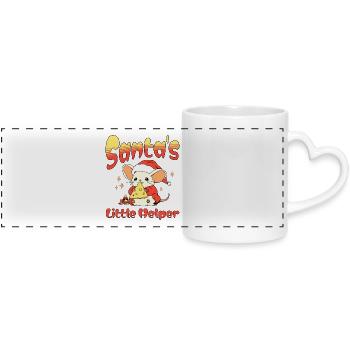 Weihnachtsmann Outfit perfekte Geschenkidee - Panoramatasse mit Herzhenkel - Weiß - Vorne