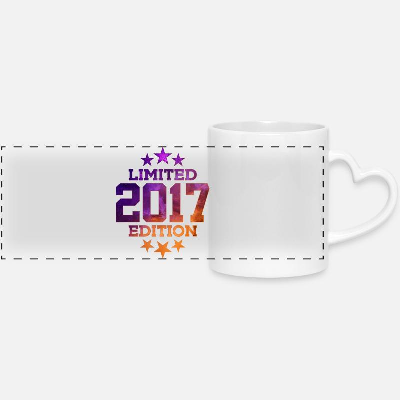 LIMITED EDITION 2017 9TH BIRTHDAY - Panoramic mug with heart handle - white