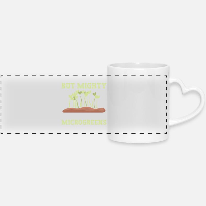 Microgreen Farmer Kit de jardinage Sprout Lover - Mug panoramique avec anse en forme de cœur - blanc
