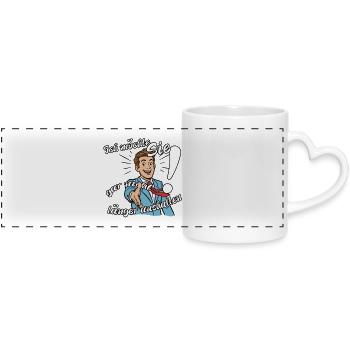 I don't want to stand you any longer - Panoramic mug with heart handle - white - Front