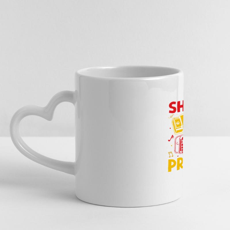 Funny Harmonica Player Shake My Presents Harmonica Panoramatasse mit Herzhenkel