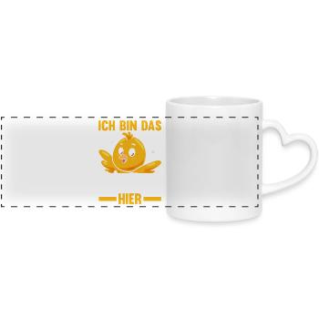 Éleveur de poulets Éleveur de ferme poussins - Mug panoramique avec anse en forme de cœur - blanc - Devant
