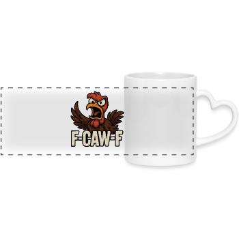 F-CAW-F – Diction du poulet en colère - Mug panoramique avec anse en forme de cœur - blanc - Devant