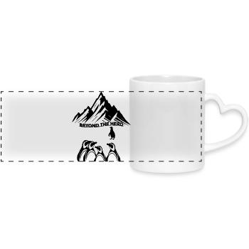 Lone Explorer Penguin Tee - Choisissez votre propre chemin - Mug panoramique avec anse en forme de cœur - blanc - Devant