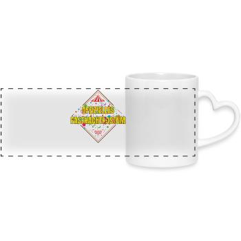 Offizielles Fastnachtkostüm - Panoramatasse mit Herzhenkel - Weiß - Vorne