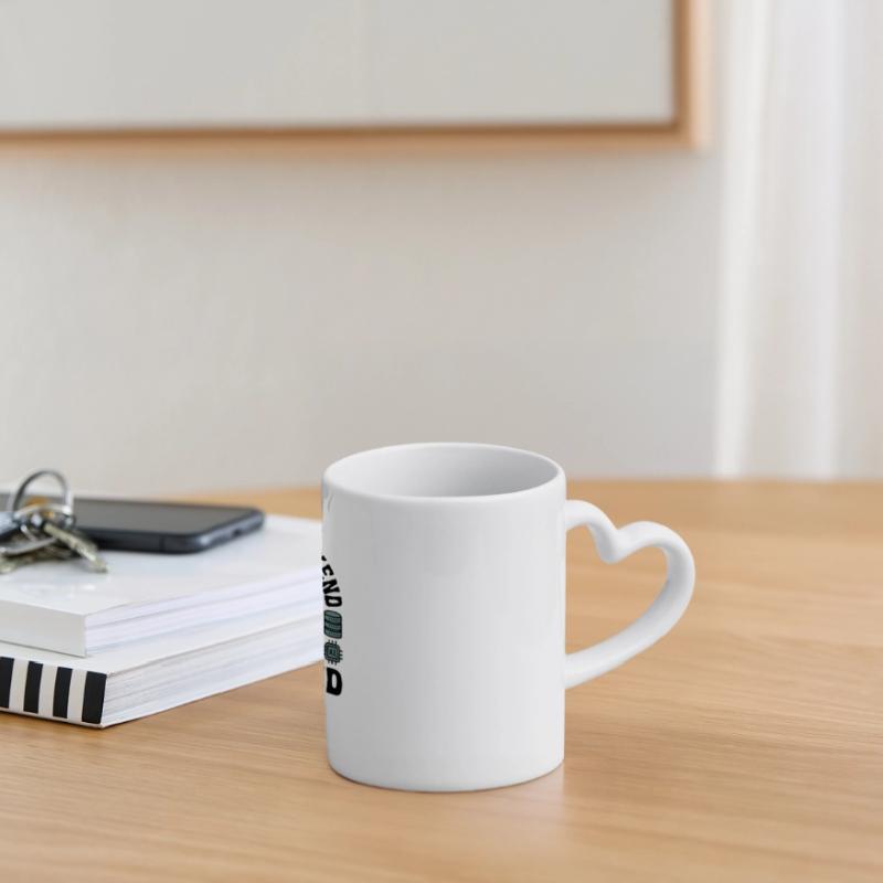 Frontend, Backend, Brain-End | Developer Panoramic mug with heart handle