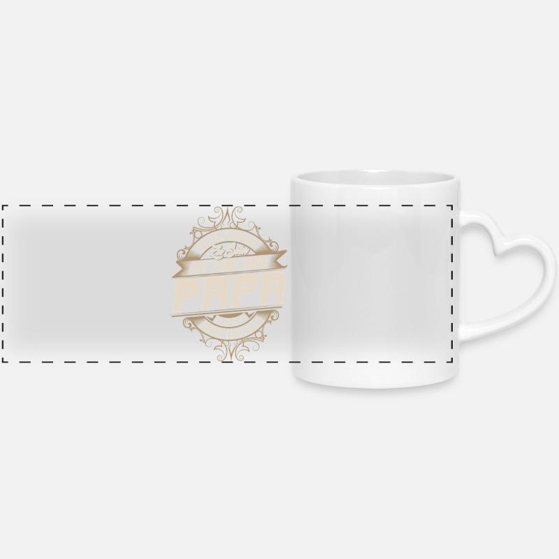 Draughtsman Dad - Panoramic mug with heart handle - white