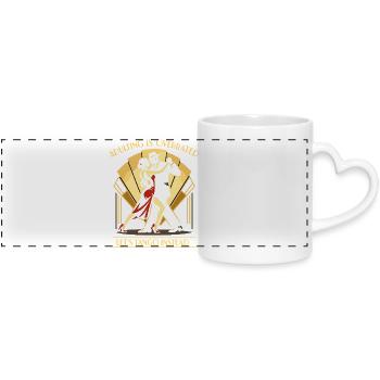 Tango Argentino Ballroom Dance Gift - Panoramic mug with heart handle - white - Front
