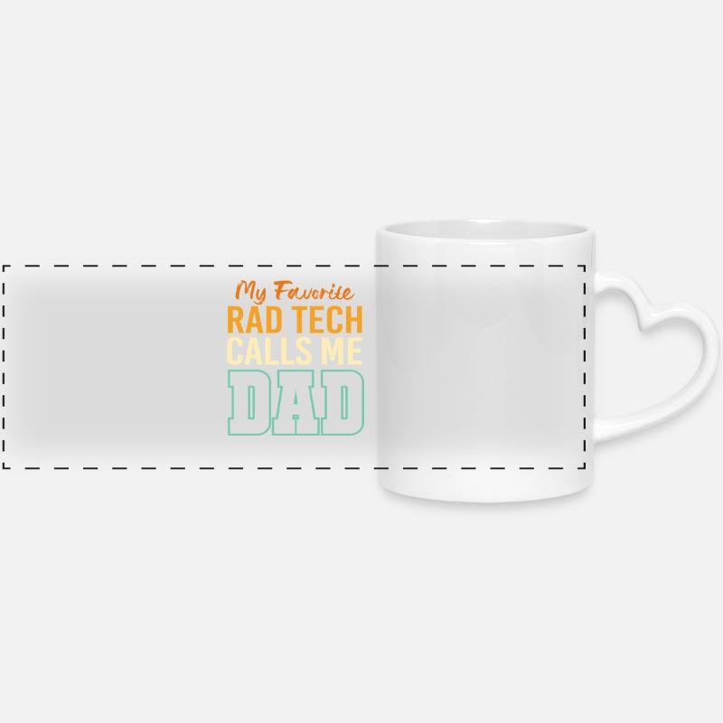 MRI Radiologist Radiology Rad Tech X-ray - Panoramic mug with heart handle - white