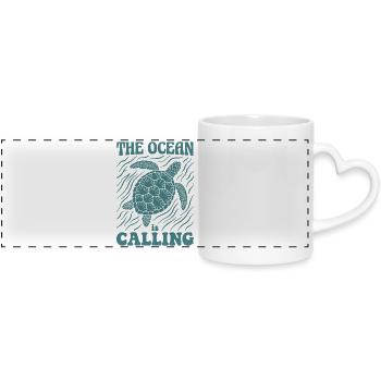 L’océan appelle la Chemise la Mer Tortue l’été - Mug panoramique avec anse en forme de cœur - blanc - Devant