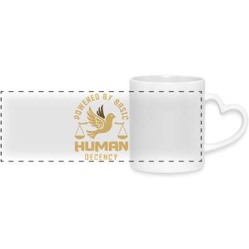 radicalized by fundamental - Panoramic mug with heart handle - white - Front