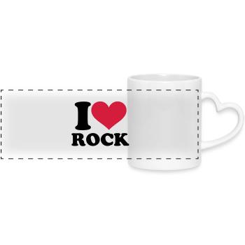 Rock - Mug panoramique avec anse en forme de cœur - blanc - Devant