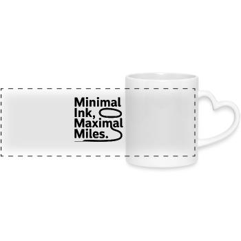 Carte routière SIG Minimal Ink Maximal Miles - Mug panoramique avec anse en forme de cœur - blanc - Devant