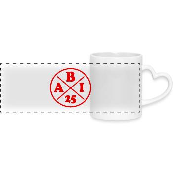 Abi 2025 - Panoramic mug with heart handle - white - Front
