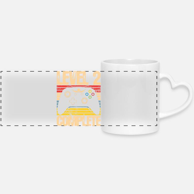 Level 2 Complete Controller - Panoramic mug with heart handle - white