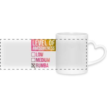 rumba - Mug panoramique avec anse en forme de cœur - blanc - Devant