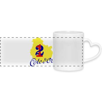 Côte dOr 21 - Mug panoramique avec anse en forme de cœur - blanc - Devant