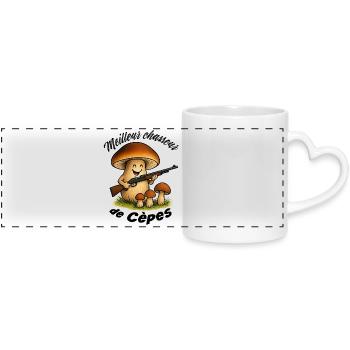 Best Porcini Hunters - Panoramic mug with heart handle - white - Front