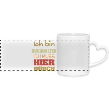 Comptable en tant que profession - Mug panoramique avec anse en forme de cœur - blanc - Devant