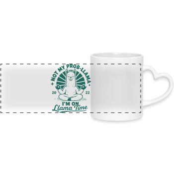 Ce n’est pas mon temps prob-llama lama - Mug panoramique avec anse en forme de cœur - blanc - Devant