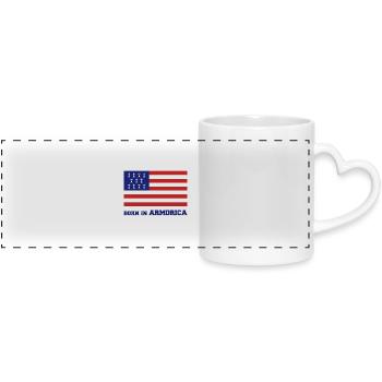 Born In Armorica - Mug panoramique avec anse en forme de cœur - blanc - Devant