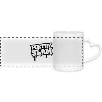 poetry_slam_gg1 - Panoramatasse mit Herzhenkel - Weiß - Vorne