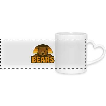 Bears Bearflag Pride Outfit - Panoramic mug with heart handle - white - Front