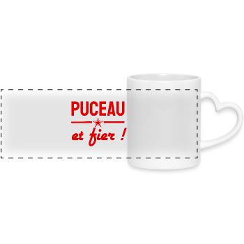 Assumed humour - Panoramic mug with heart handle - white - Front
