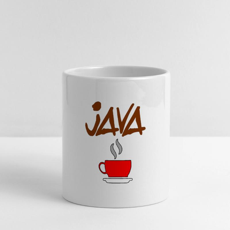 café java Mug panoramique avec anse en forme de cœur