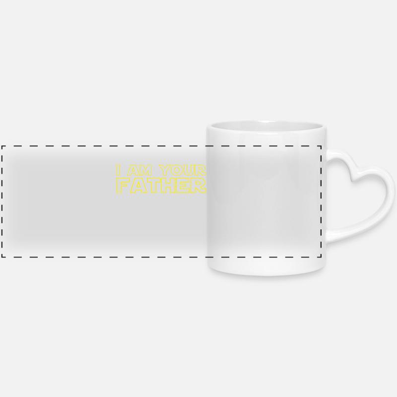 Je suis ton père! - Mug panoramique avec anse en forme de cœur - blanc