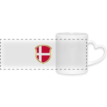 World Champion Champion 2018 wm team Denmark png - Panoramic mug with heart handle - white - Front