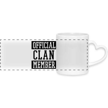 Official Clan Member - Panoramic mug with heart handle - white - Front