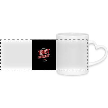 Encouragement Confiance en soi - Mug panoramique avec anse en forme de cœur - blanc - Devant