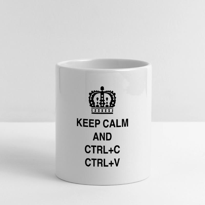 Class shirts Keep calm and CTRL+C CTRL+V Panoramic mug with heart handle