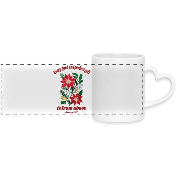 Every Good and Perfect Gift – James 1:17 Christmas - Panoramic mug with heart handle - white - Front