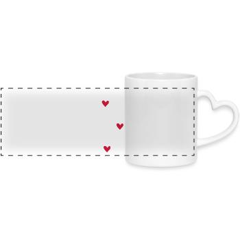best internal ever - Panoramic mug with heart handle - white - Front