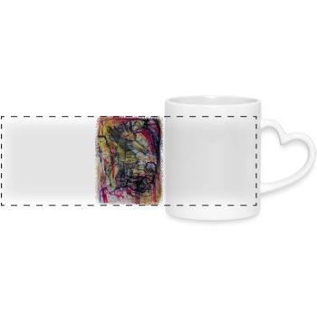hippocampe - Mug panoramique avec anse en forme de cœur - blanc - Devant